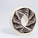 Tina Garcia Signed Pueblo Acoma Pottery | Tina Garcia Clay Decorative Vase for Rustic Decor for Native Art Gift Unique Shelf Decor for Entry Way Console - Indigenous Vase ClassyTea