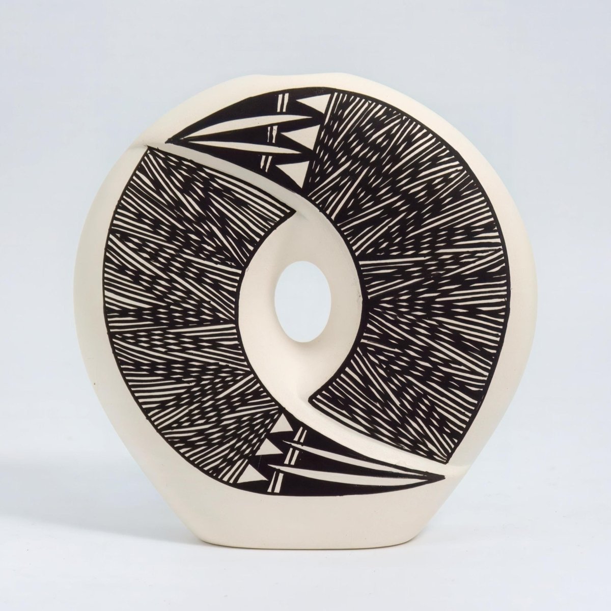 Tina Garcia Signed Pueblo Acoma Pottery | Tina Garcia Clay Decorative Vase for Rustic Decor for Native Art Gift Unique Shelf Decor for Entry Way Console - Indigenous Vase ClassyTea