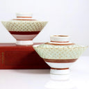 Tōzan Kiln Kutani Tōzan "Shippō - Tsunagi" Lidded Bowl Set For 5 - Soup Bowl Set ClassyTea
