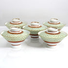 Kutani Tōzan "Shippō-Tsunagi" Lidded Bowl Set For 5