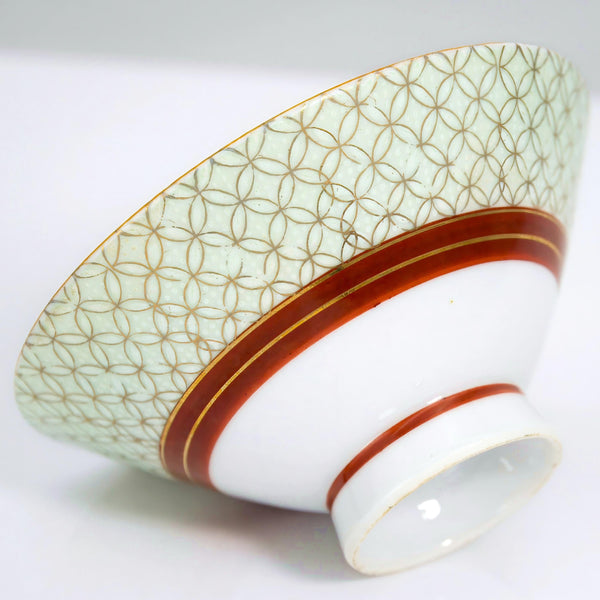 Tōzan Kiln Kutani Tōzan "Shippō - Tsunagi" Lidded Bowl Set For 5 - Soup Bowl Set ClassyTea