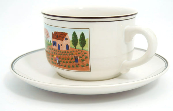Villeroy & Boch Villeroy & Boch "Design Naif" Coffee Cup Set For 6 w/ Saucers - Coffee & Tea Sets ClassyTea