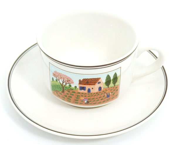 Villeroy & Boch Villeroy & Boch "Design Naif" Coffee Cup Set For 6 w/ Saucers - Coffee & Tea Sets ClassyTea