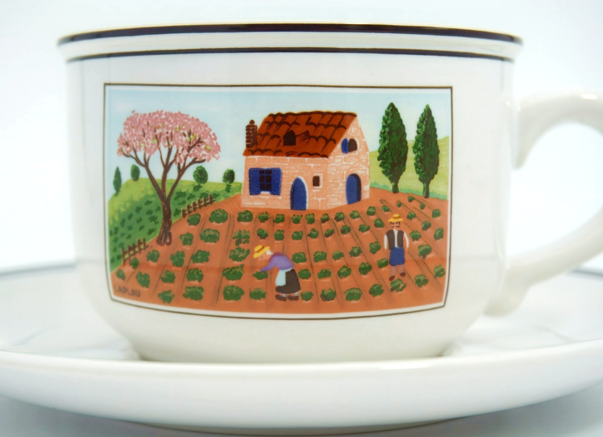 Villeroy & Boch Villeroy & Boch "Design Naif" Coffee Cup Set For 6 w/ Saucers - Coffee & Tea Sets ClassyTea