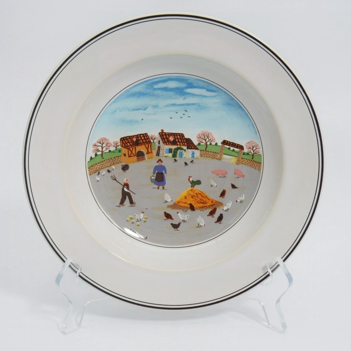 Villeroy & Boch Villeroy and Boch Design Naif Soup Bowls Vintage Rustic Tableware Elegant French Art Dinnerware Collectible Formal Dining Bowls Farmhouse - Soup Bowl ClassyTea