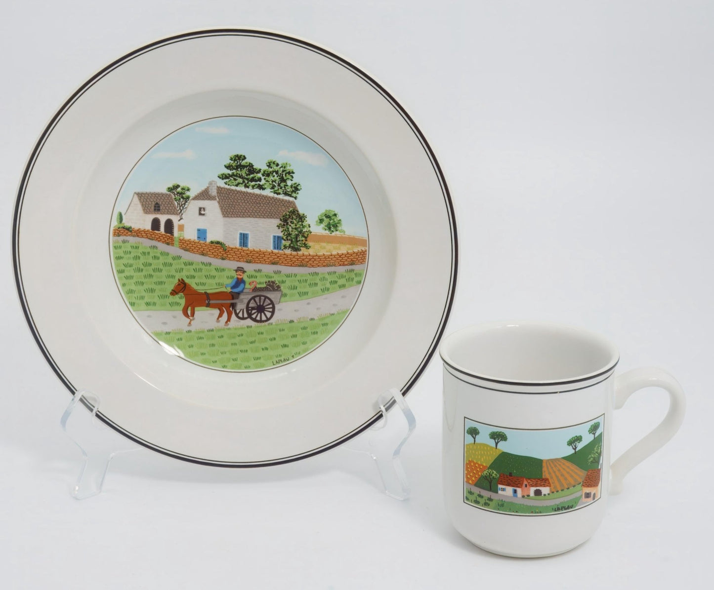 Villeroy & Boch Villeroy and Boch Design Naif Soup Bowls Vintage Rustic Tableware Elegant French Art Dinnerware Collectible Formal Dining Bowls Farmhouse - Soup Bowl ClassyTea