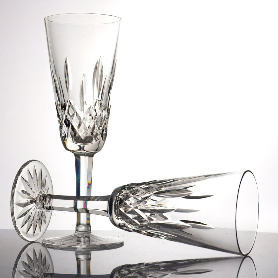 Waterford Lismore Champagne Flutes (7.5"), Pair | Vintage Crystal