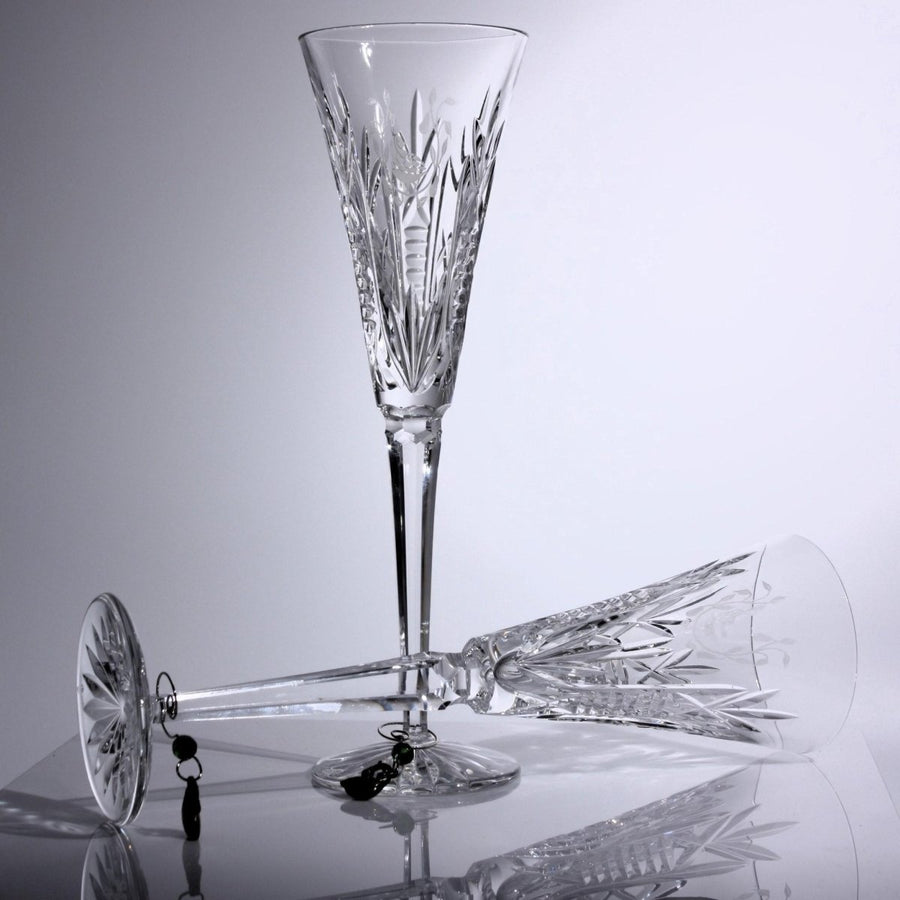 Waterford 12 Days of Christmas Champagne Flute (10.5") | Vintage Crystal