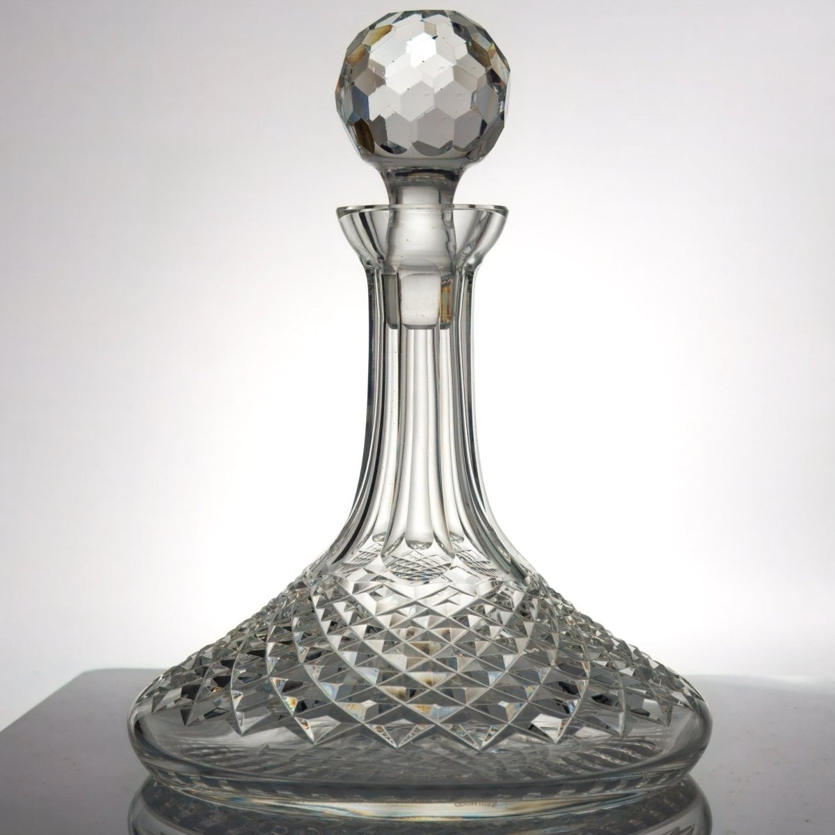Waterford Waterford Alana Ships Decanter Set Vintage Etched Crystal Glassware Midcentury Barware Wine Rum Liquor Whiskey Decanter Set Tall Brandy - Crystal Decanter ClassyTea