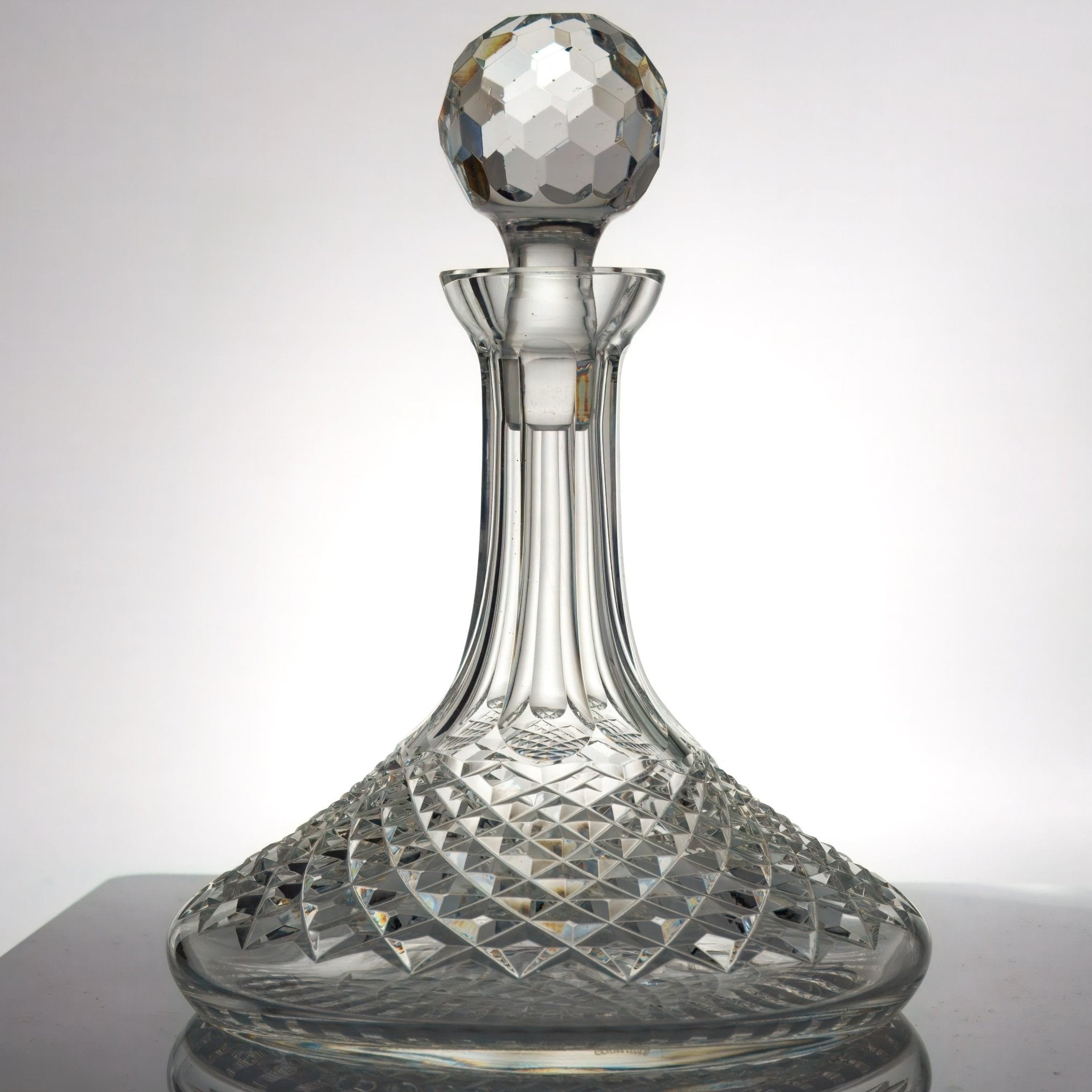 Waterford Waterford Alana Ships Decanter Set Vintage Etched Crystal Glassware Midcentury Barware Wine Rum Liquor Whiskey Decanter Set Tall Brandy - Crystal Decanter ClassyTea