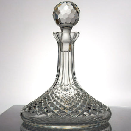 Waterford Alana Ships Decanter (10") with Stopper | Vintage Crystal