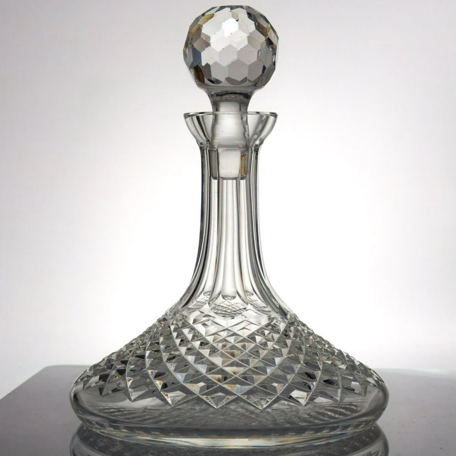 Waterford Alana Ships Decanter with Stopper (10") | Vintage Crystal