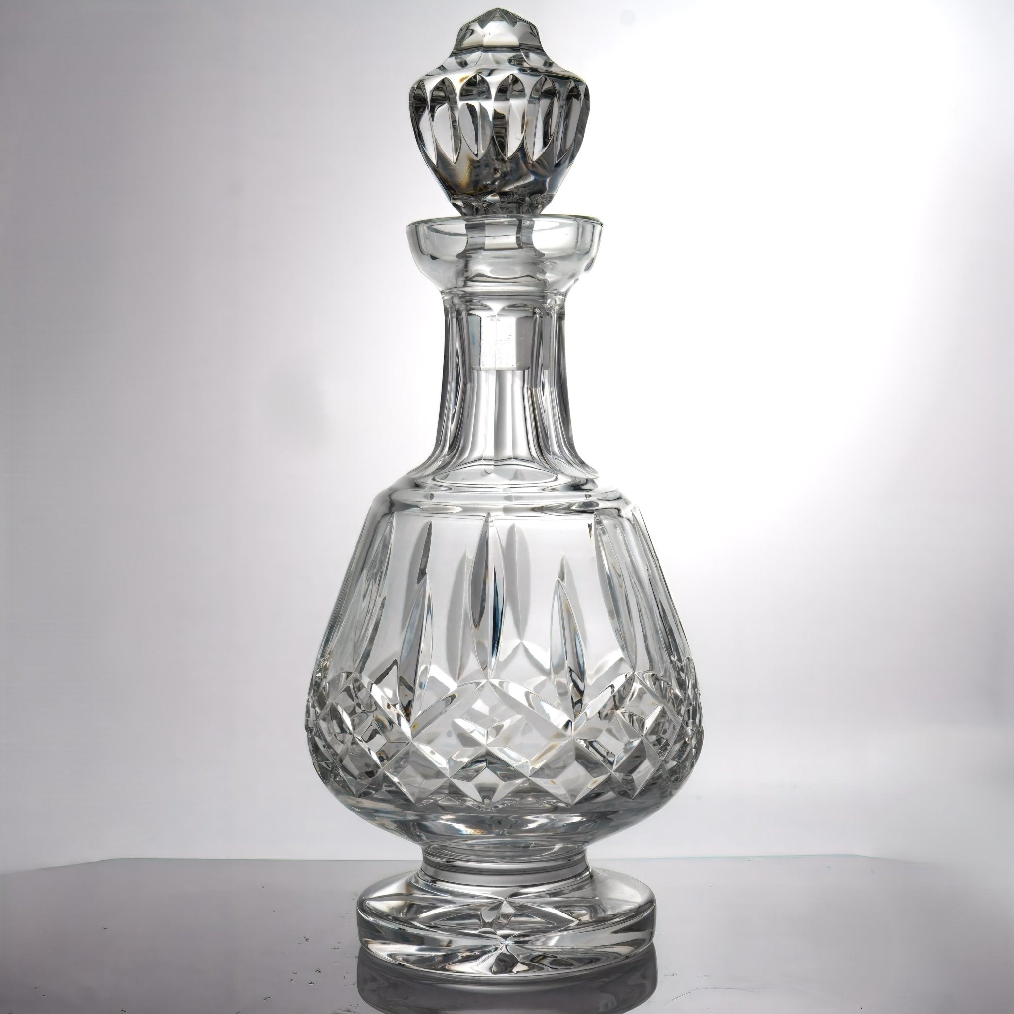 Waterford Waterford Lismore Decanter Set Vintage Cut Etched Crystal Glassware Midcentury Barware Wine Rum Liquor Whiskey Decanter Set Tall Brandy Gin - Crystal Decanter ClassyTea