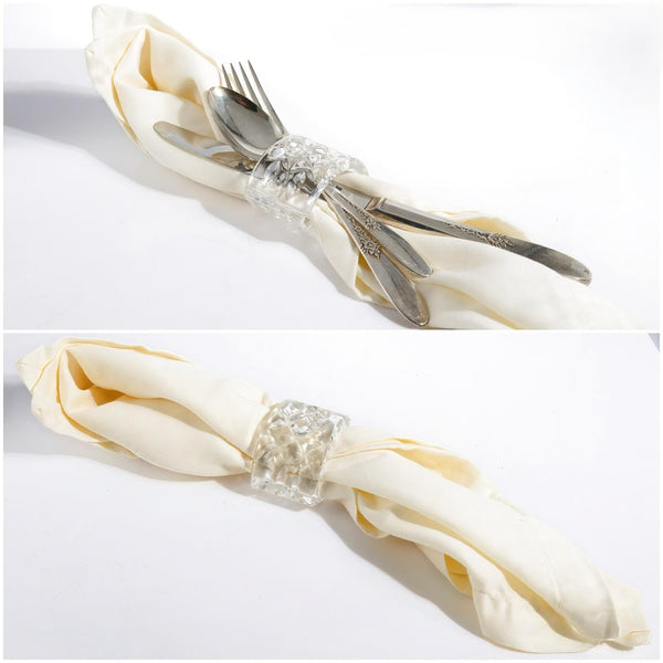 Waterford Waterford "Lismore" Napkin Ring Set For 8 - Napkin Ring Set ClassyTea