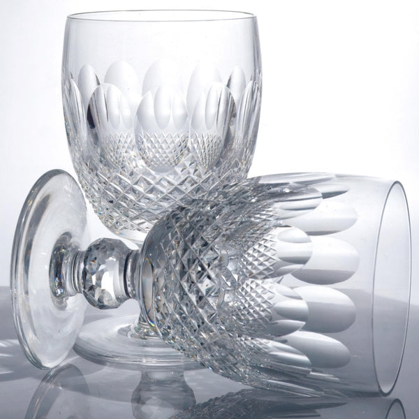 Waterford Eight (8) Waterford Colleen Water Goblet Glass Set Crystal Barware Large Iced Tea Wine Shrimp Cocktail Fruit Salad 15th Anniversary Gift - Water Goblet ClassyTea