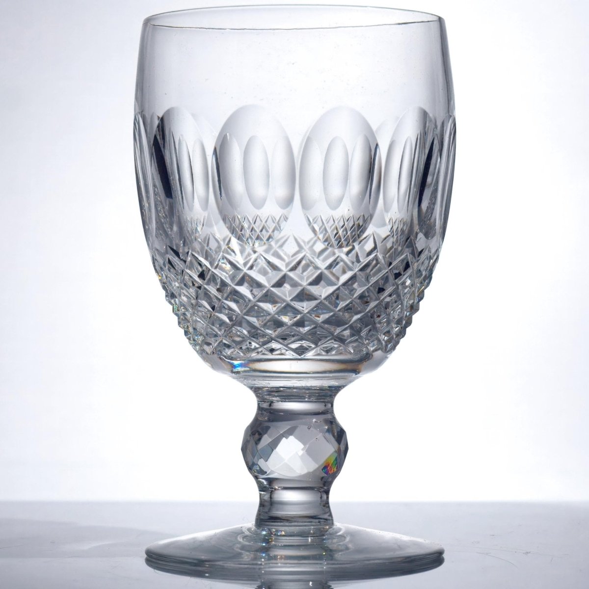 Waterford Eight (8) Waterford Colleen Water Goblet Glass Set Crystal Barware Large Iced Tea Wine Shrimp Cocktail Fruit Salad 15th Anniversary Gift - Water Goblet ClassyTea