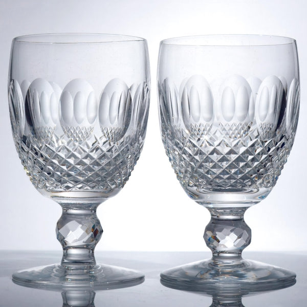 Waterford Eight (8) Waterford Colleen Water Goblet Glass Set Crystal Barware Large Iced Tea Wine Shrimp Cocktail Fruit Salad 15th Anniversary Gift - Water Goblet ClassyTea