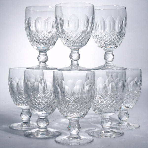 Waterford Eight (8) Waterford Colleen Water Goblet Glass Set Crystal Barware Large Iced Tea Wine Shrimp Cocktail Fruit Salad 15th Anniversary Gift - Water Goblet ClassyTea
