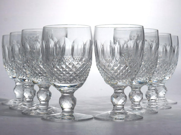 Waterford Eight (8) Waterford Colleen Claret Wine Glass Glass Set Crystal Barware Vintage Iced Tea Cocktail 15th Anniversary Gift Small Wine Glass - Wine glass ClassyTea
