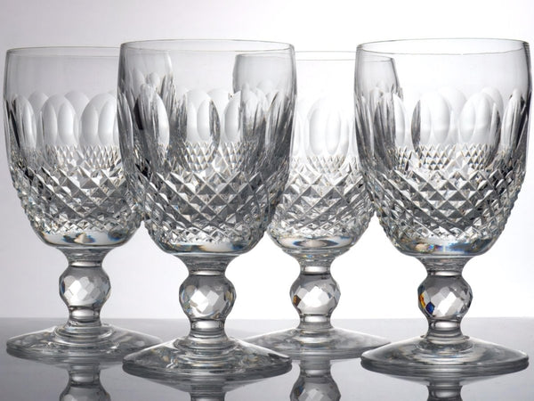 Waterford Eight (8) Waterford Colleen Claret Wine Glass Glass Set Crystal Barware Vintage Iced Tea Cocktail 15th Anniversary Gift Small Wine Glass - Wine glass ClassyTea