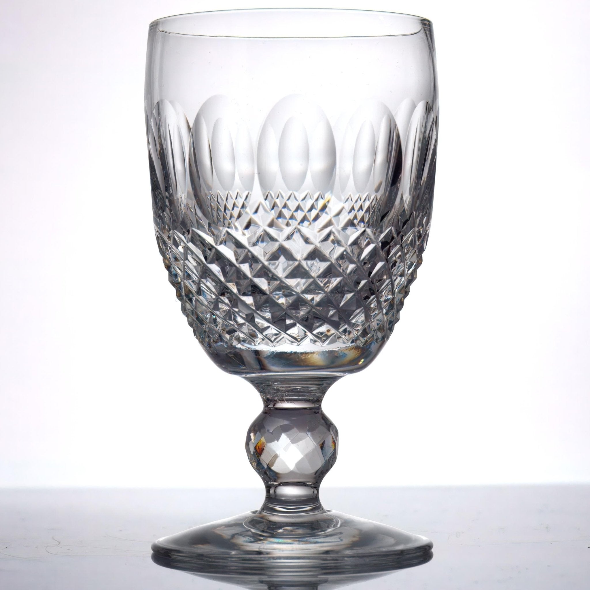 Waterford Eight (8) Waterford Colleen Claret Wine Glass Glass Set Crystal Barware Vintage Iced Tea Cocktail 15th Anniversary Gift Small Wine Glass - Wine glass ClassyTea