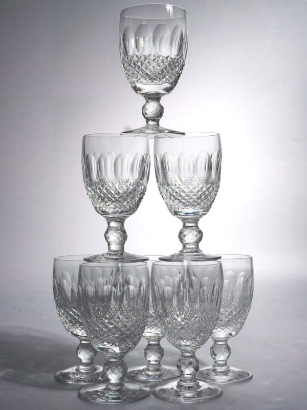 Waterford Eight (8) Waterford Colleen Claret Wine Glass Glass Set Crystal Barware Vintage Iced Tea Cocktail 15th Anniversary Gift Small Wine Glass - Wine glass ClassyTea