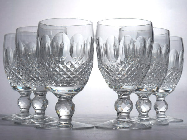Waterford Eight (8) Waterford Colleen Claret Wine Glass Glass Set Crystal Barware Vintage Iced Tea Cocktail 15th Anniversary Gift Small Wine Glass - Wine glass ClassyTea