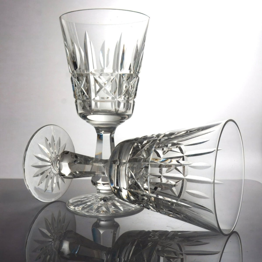 Waterford Kylemore Wine Glasses (6"), Pair | Vintage Crystal
