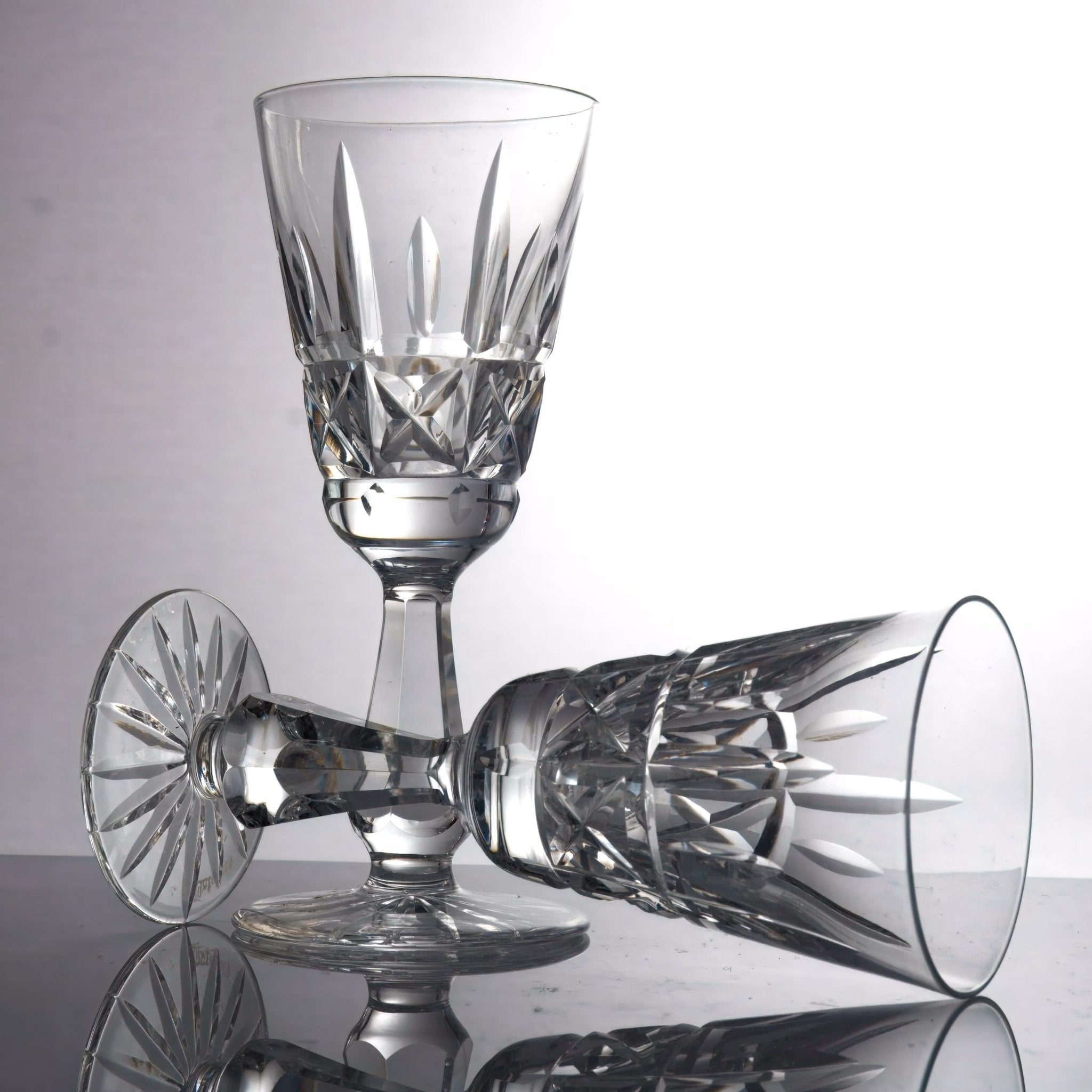 Waterford Two (2) Waterford Kylemore Sherry Glass | Small Wine Glass for Port Valentines gift for Wedding Anniversary gift for wife gift for daughter - Wine Glass ClassyTea