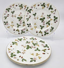 Wedgwood Set of 4 Wedgwood Wild Strawberry Bread and Butter Plates, 6" Fine Bone China, Vintage English Floral Pattern - Bread & Butter Plates ClassyTea