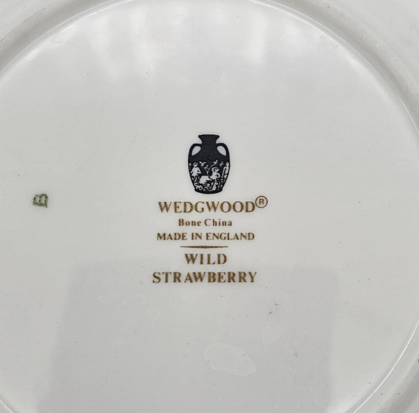 Wedgwood Set of 4 Wedgwood Wild Strawberry Bread and Butter Plates, 6" Fine Bone China, Vintage English Floral Pattern - Bread & Butter Plates ClassyTea