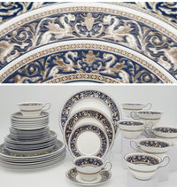 Wedgwood “Florentine Blue” China Set for 8