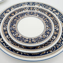 Wedgwood Wedgwood Florentine Set for 8 Brown Dragons On Blue | Dark Blue Trim and White | Stunning 40 Piece Set, Estate Dinnerware, High - end China - China Set ClassyTea