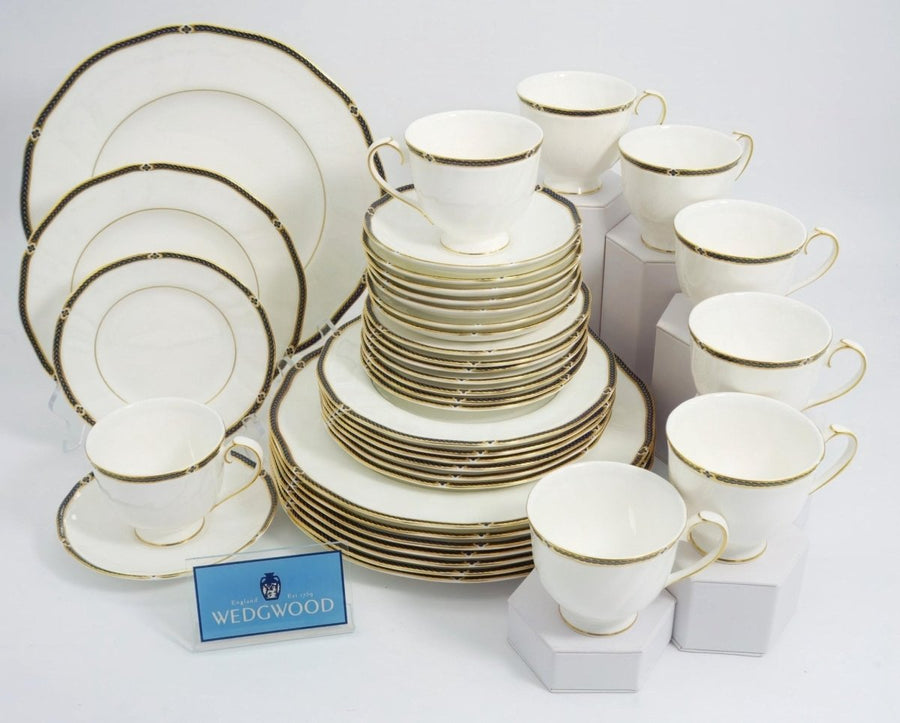 Wedgwood Royal Lapis China Set for 8 | Vintage Bone China