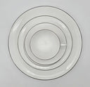 Wedgwood Wedgwood Silver Ermine 40 - Piece China Set, Service for 8, R4452 Contour Shape, Vintage Elegance, Discontinued, Thanksgiving China Set - China Set ClassyTea