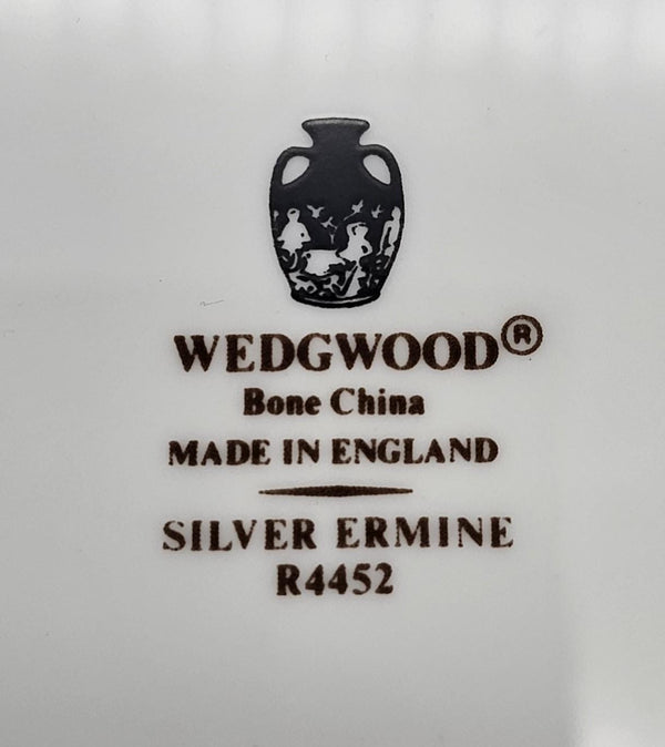 Wedgwood Wedgwood Silver Ermine 40 - Piece China Set, Service for 8, R4452 Contour Shape, Vintage Elegance, Discontinued, Thanksgiving China Set - China Set ClassyTea