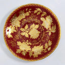 Wedgwood Wedgwood Burgundy Teacup and Saucer | Vintage Antique Golden Floral Flowers English Country Regency Bridgerton Red Gold Maroon Ruby Tea Cup - Cups & Saucers ClassyTea