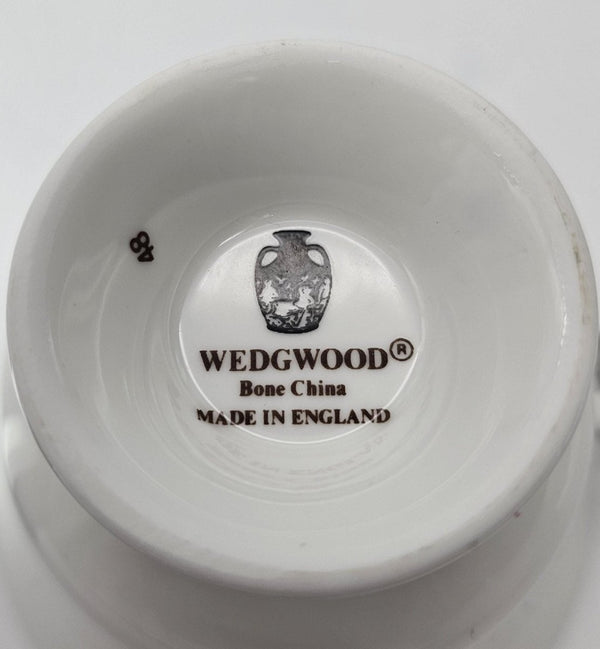 Wedgwood Wedgwood Silver Ermine Cups and Saucers, Set of 4, R4452 Contour Shape, Vintage Bone China, Elegance, Discontinued, Thanksgiving China Set - Cups & Saucers ClassyTea