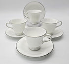 Wedgwood “Holiday” Cups & Saucers Set For 4