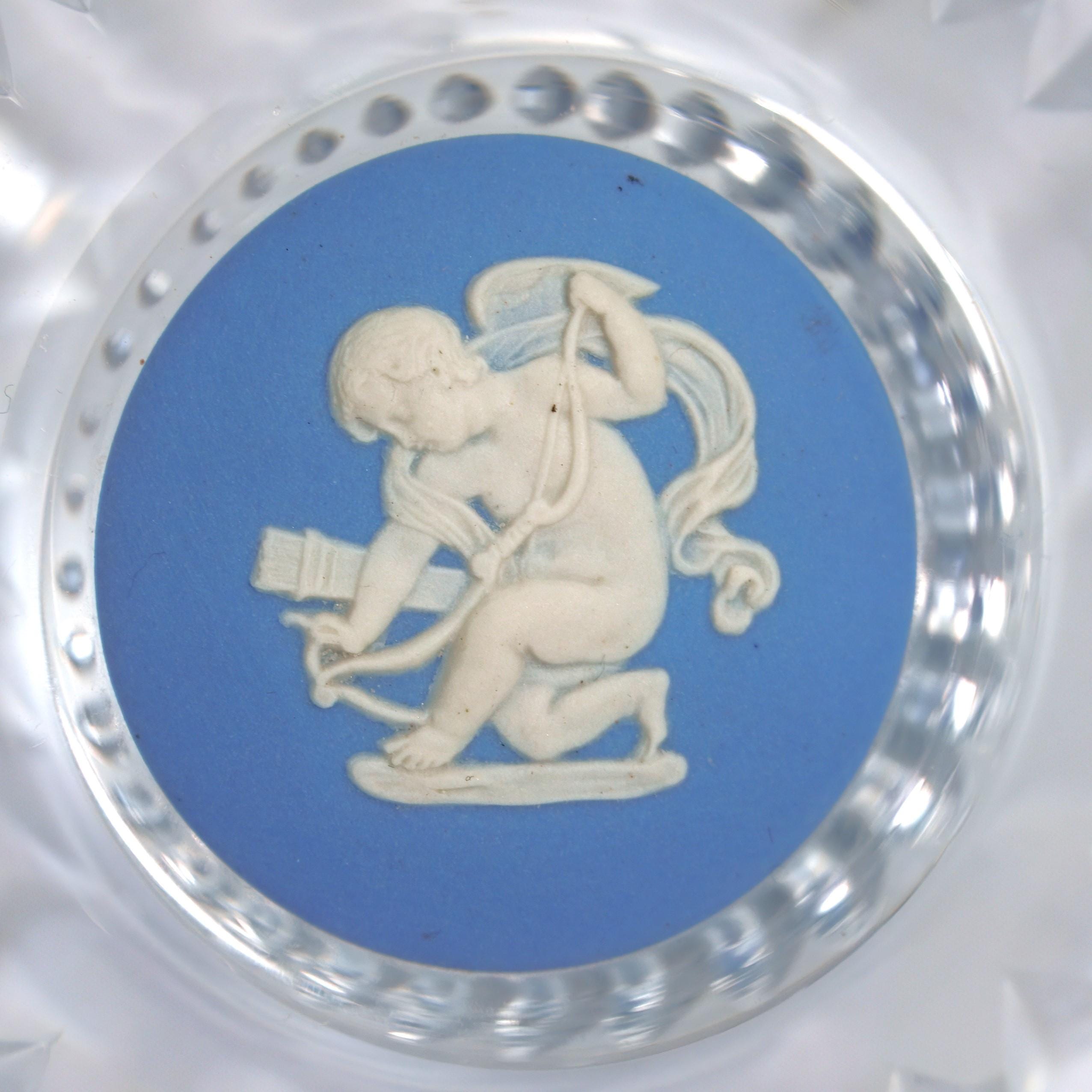 Wedgwood Wedgwood Crystal Paperweight w/ Jasperware Cameo (2.75") - Paperweight ClassyTea