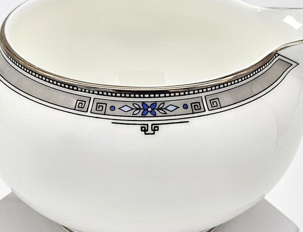 Wedgwood Wedgwood Amherst Porcelain Sugar Bowl & Creamer Set (1984 - 2012) | Bone China - Porcelain Sugar Bowl & Creamer Set ClassyTea