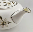 Wedgwood Vintage Wedgwood Beaconsfield Teapot – Fine Bone China, 2 - Pint Capacity Cream Flowers, Gray/ Brown Leaves, Nuts, Elegant Dinnerware - Porcelain Teapot ClassyTea