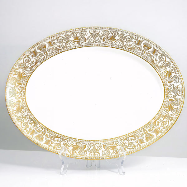 Wedgwood Wedgwood "Florentine Gold" Oval Platter (15.25") - Serving Platter ClassyTea