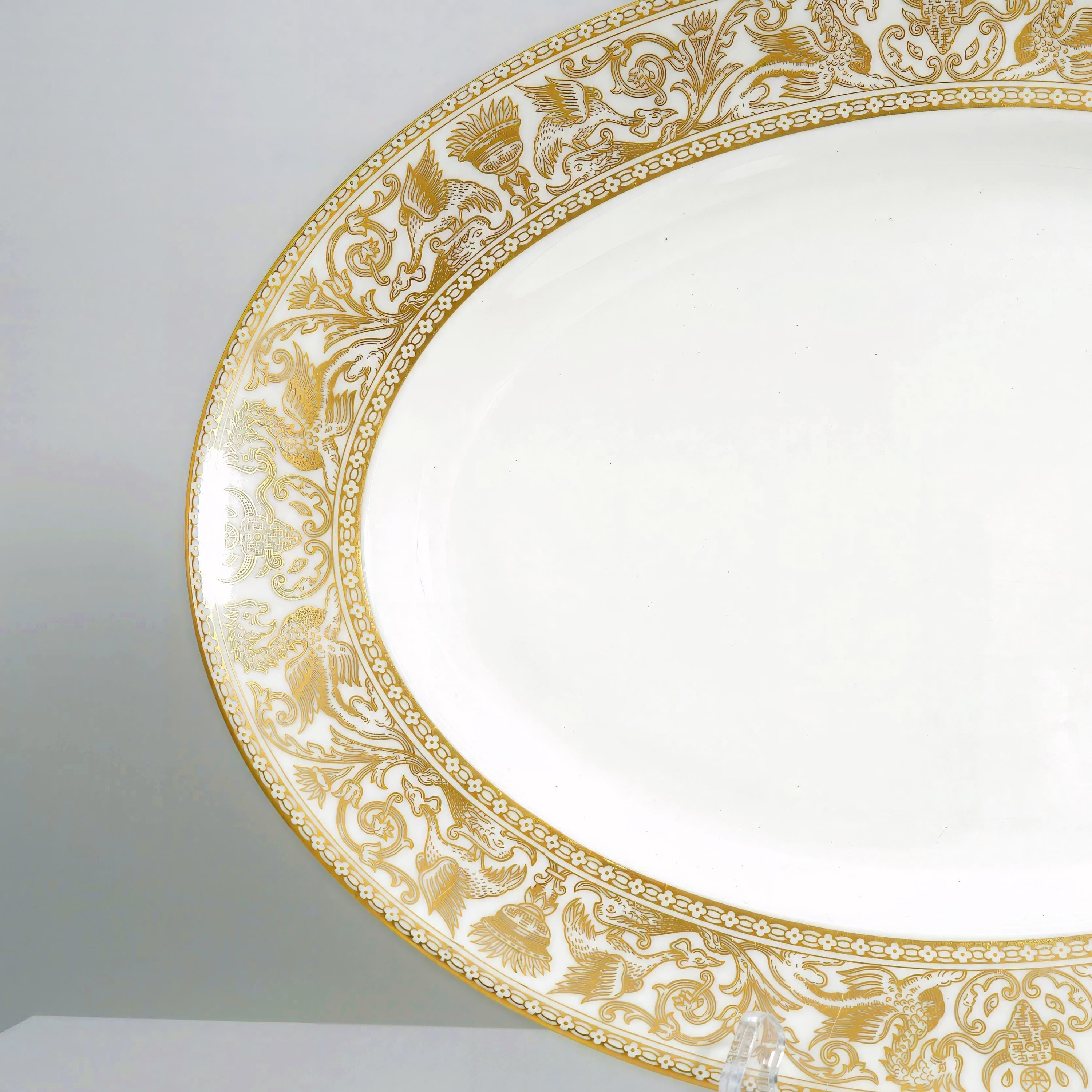 Wedgwood Wedgwood "Florentine Gold" Oval Platter (15.25") - Serving Platter ClassyTea
