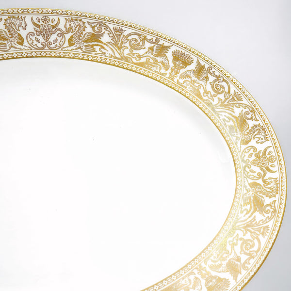 Wedgwood Wedgwood "Florentine Gold" Oval Platter (15.25") - Serving Platter ClassyTea