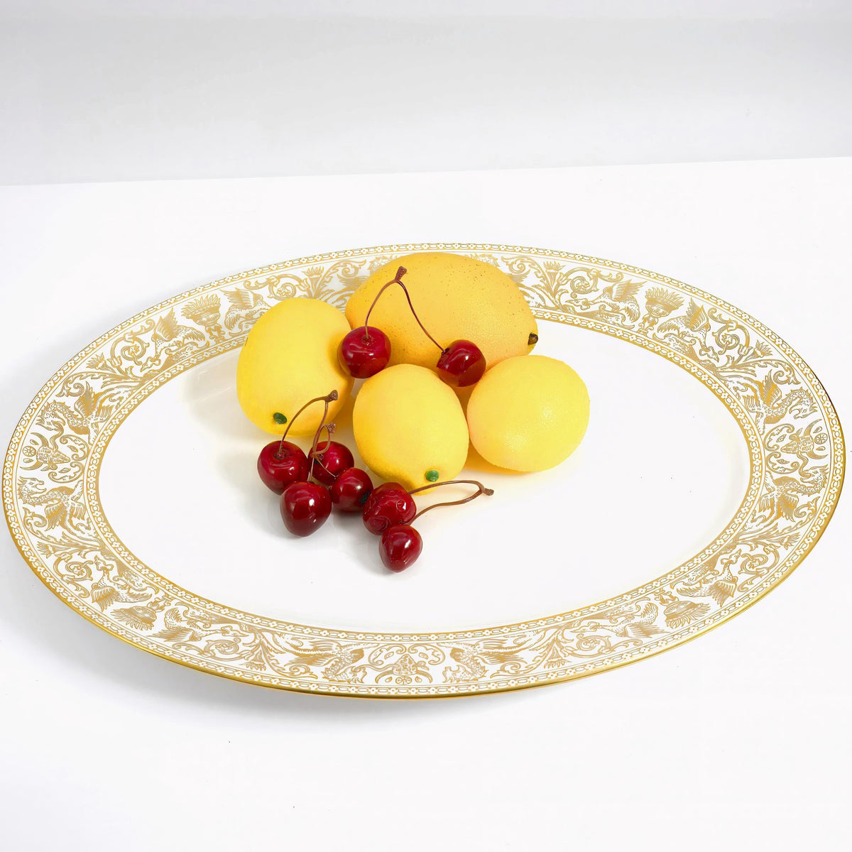Wedgwood Wedgwood "Florentine Gold" Oval Platter (15.25") - Serving Platter ClassyTea