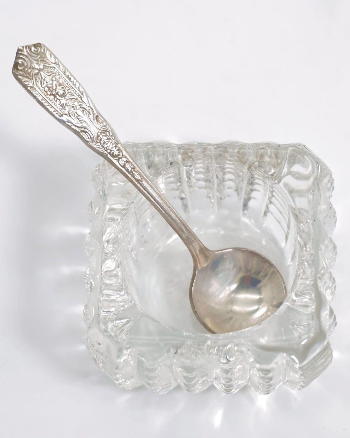 Westmorland Westmorland Milburn Rose Sterling Silver Salt Spoon (2.5"L) - Salt Spoon ClassyTea