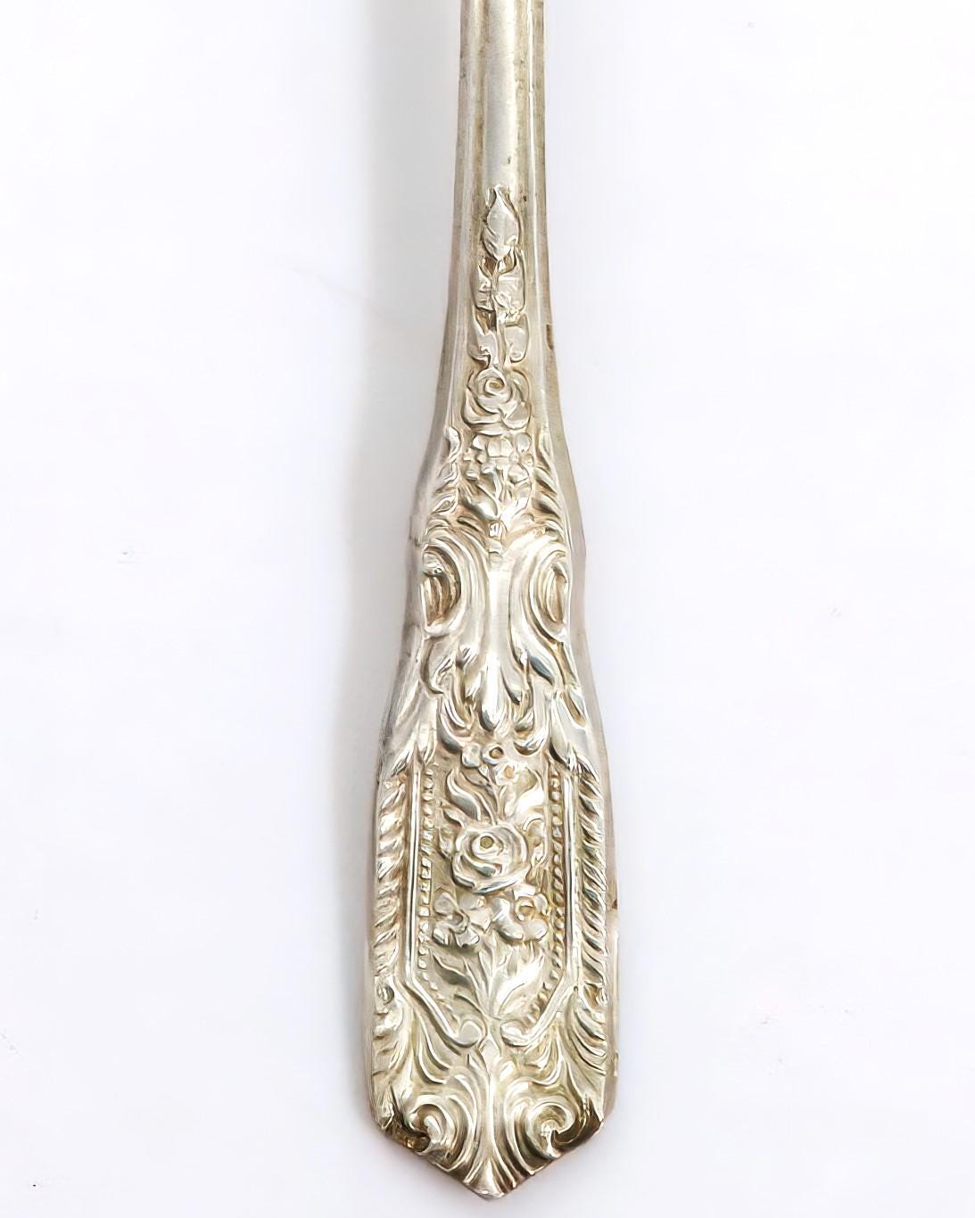Westmorland Westmorland Milburn Rose Sterling Silver Salt Spoon (2.5"L) - Salt Spoon ClassyTea