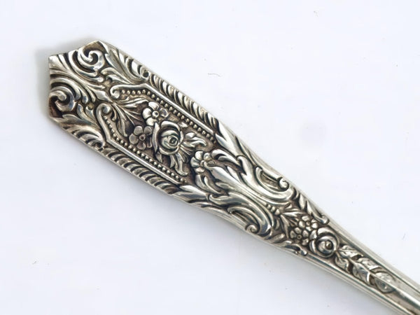 Westmorland Solid Silver Baby Spoon Westmorland Milburn Rose Christening Gift Grandmother Godparent Aunt Baby Shower Espresso Demitasse Spoon 1940s - Sterling Silver Flatware Set ClassyTea