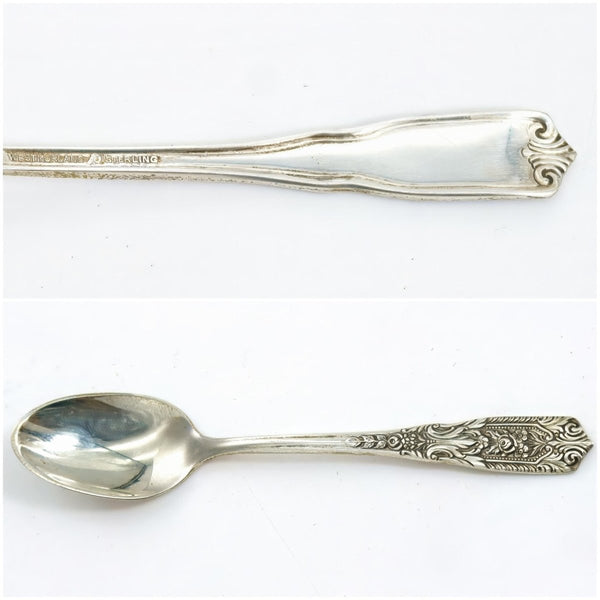 Westmorland Solid Silver Baby Spoon Westmorland Milburn Rose Christening Gift Grandmother Godparent Aunt Baby Shower Espresso Demitasse Spoon 1940s - Sterling Silver Flatware Set ClassyTea